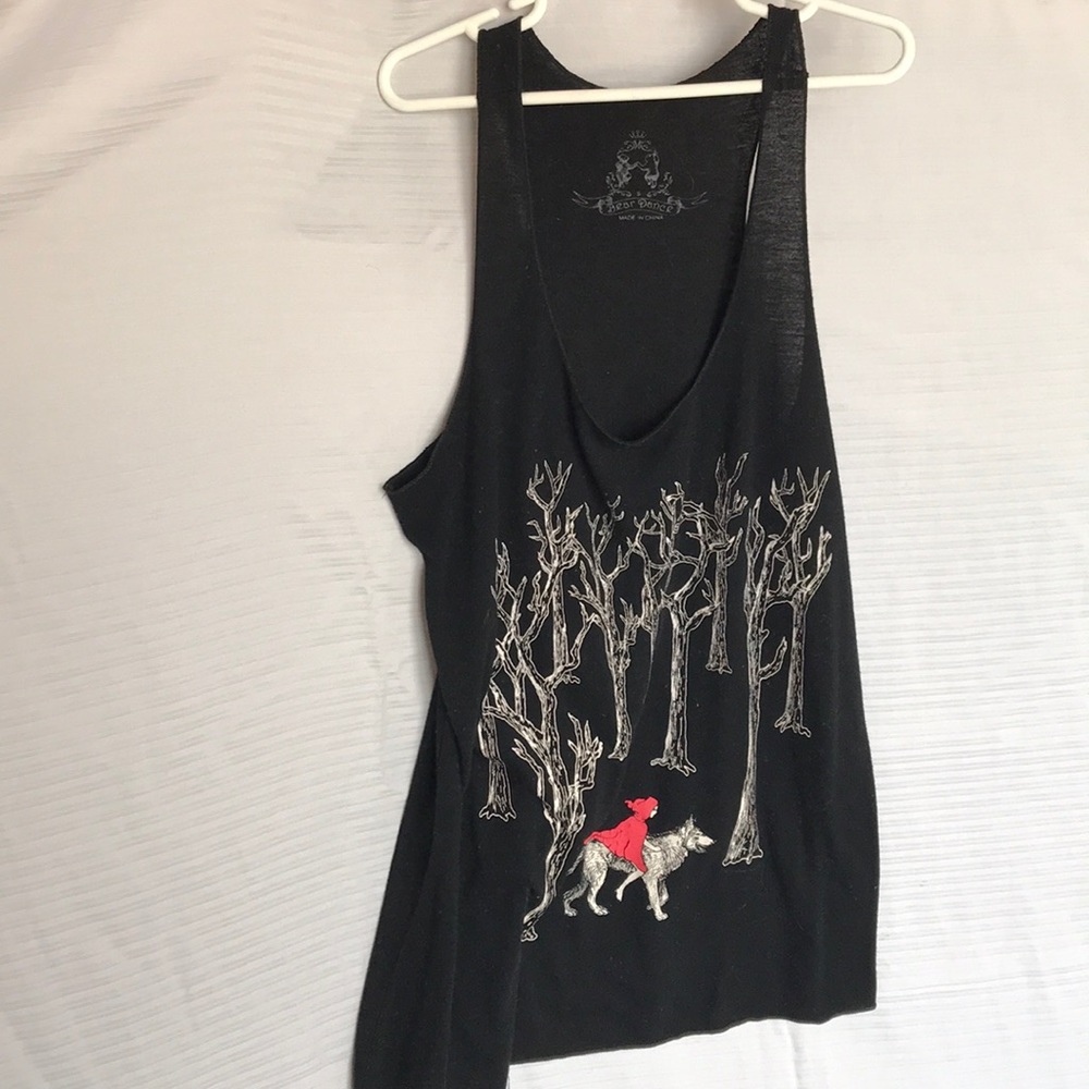 Tank top with Little Red Riding Hood in a forest
